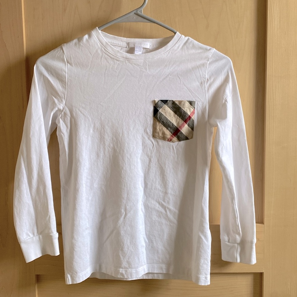 Burberry children long sleeve t shirt. Size 10Y boys
